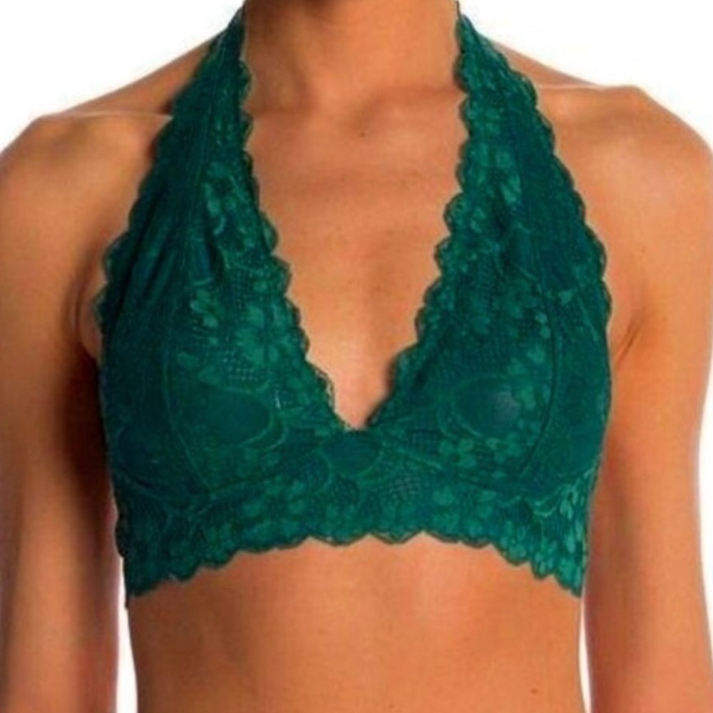 Free people bralette green lace